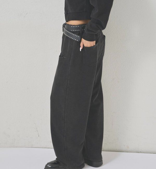  「【低身長・高身長対応】SLASH POCKET SWEAT EASY PANTS」|チノ|