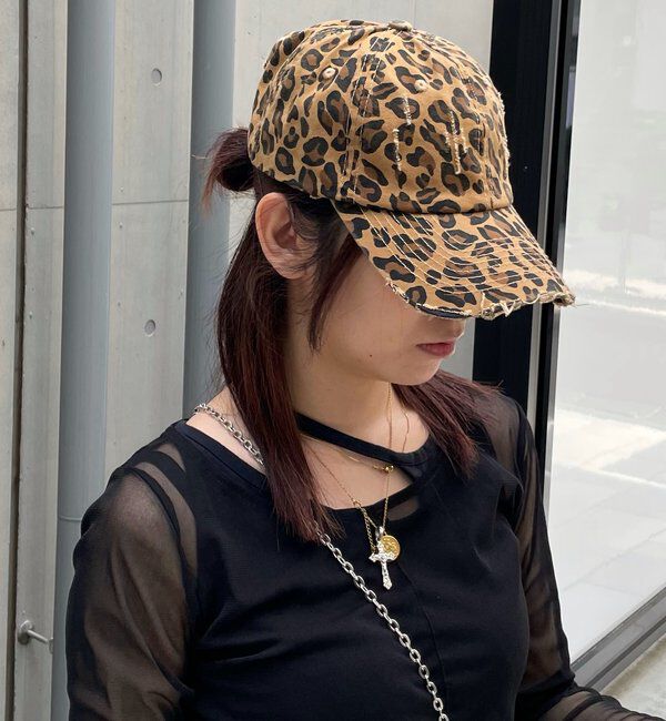  「LEOPARD CAP」|ハット|キャメル