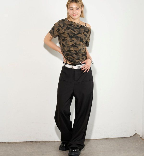  「【低身長・高身長対応/3サイズ】SLACH POCKET TROUSERS」|チノ|