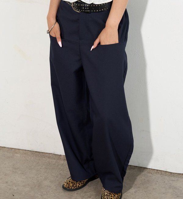  「【低身長・高身長対応/3サイズ】SLACH POCKET TROUSERS」|チノ|