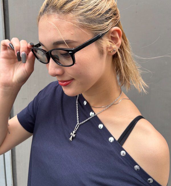  「オーバルカラーサングラス」|サングラス|グレー