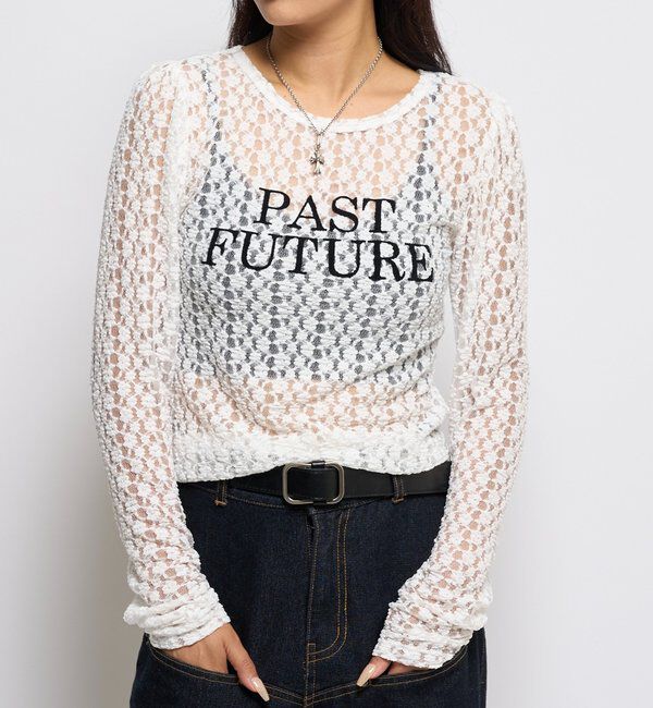  「レースロゴロンTEE」|Tシャツ・カットソー|ホワイト