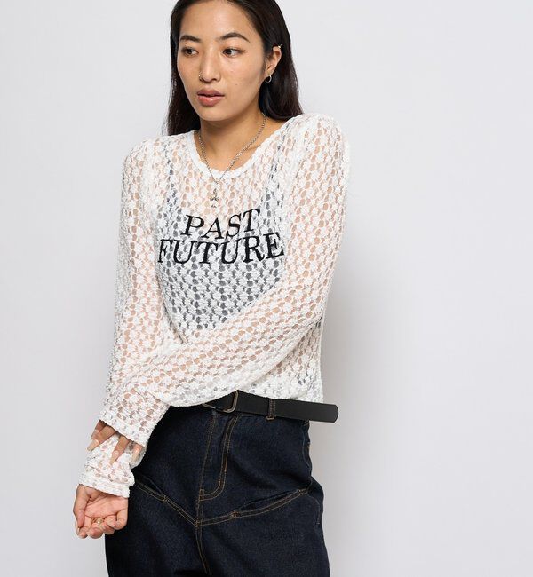  「レースロゴロンTEE」|Tシャツ・カットソー|