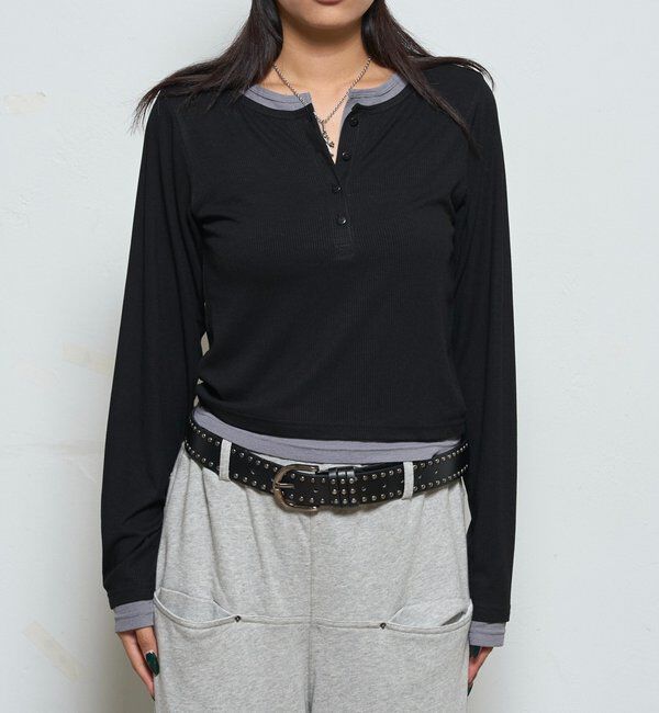  「LAYERED HENLEY TOPS」|Tシャツ・カットソー|