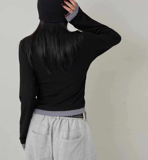  「LAYERED HENLEY TOPS」|Tシャツ・カットソー|