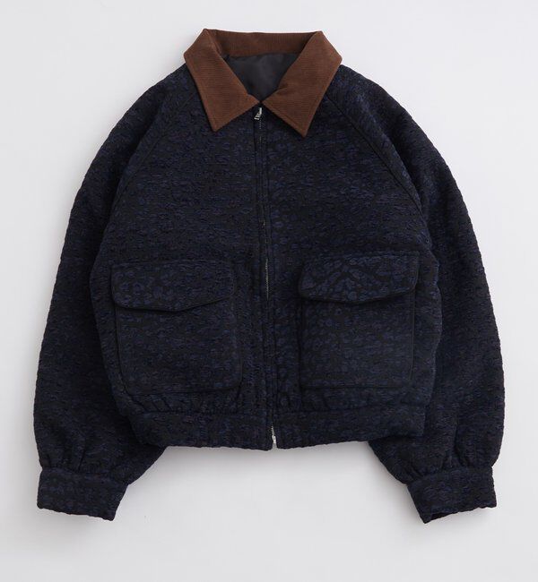  「LEOPARD JACQUARD BLOUSON」|ブルゾン・スタジャン|ブラック