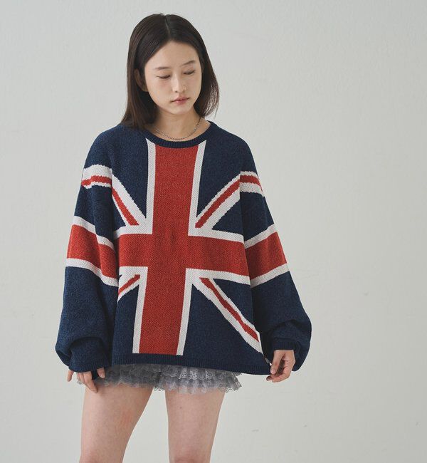  「UNION JACK KNIT」|カーディガン|