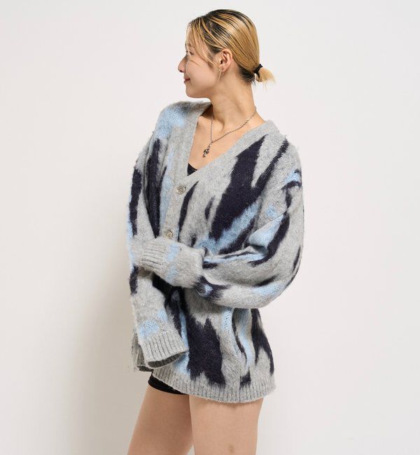  「KOOKYNモヘアライクカーディガン(無地/カモ柄)」|カーディガン|