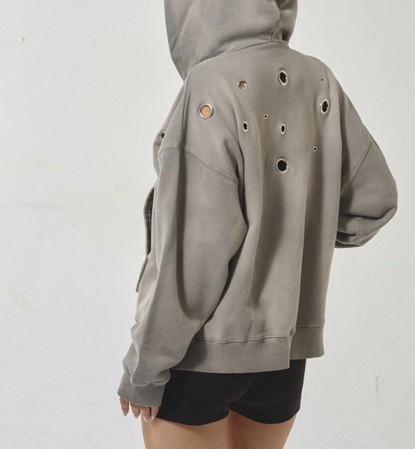  「EYELET ZIP HOODIE」|パーカー|