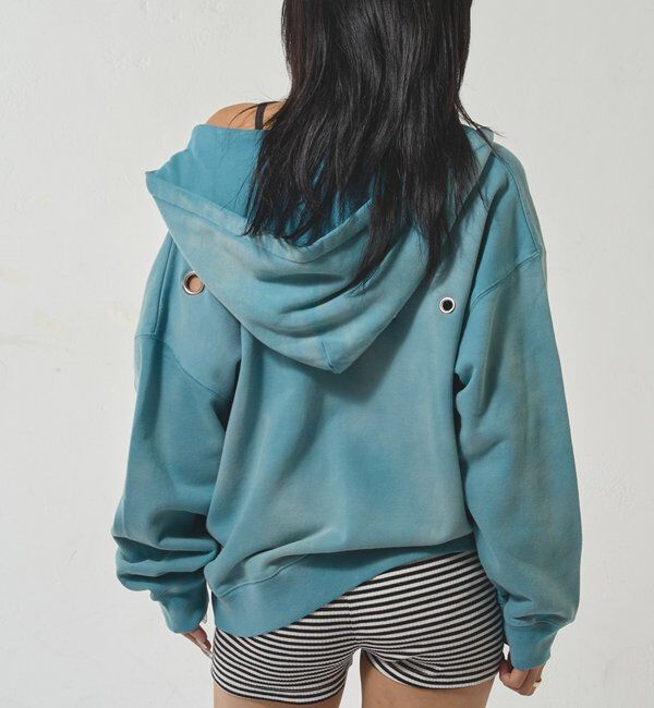  「EYELET ZIP HOODIE」|パーカー|