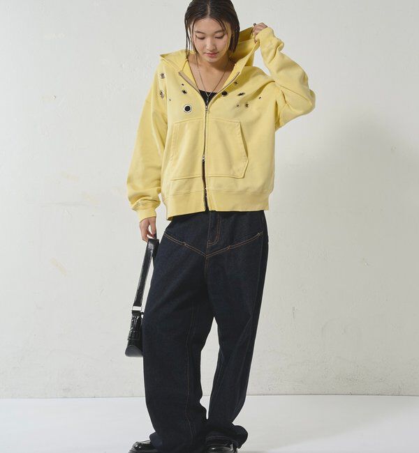  「EYELET ZIP HOODIE」|パーカー|
