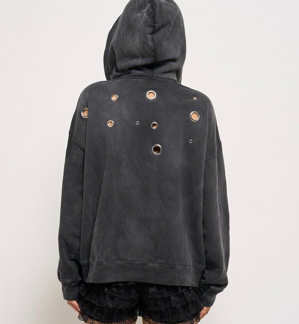  「EYELET ZIP HOODIE」|パーカー|