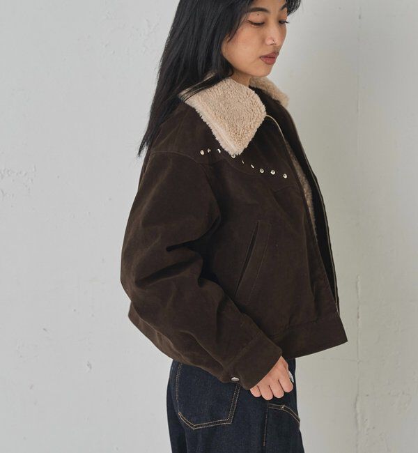  「BOA COLLAR STUDDED SUEDE BLOUSON」|ブルゾン・スタジャン|