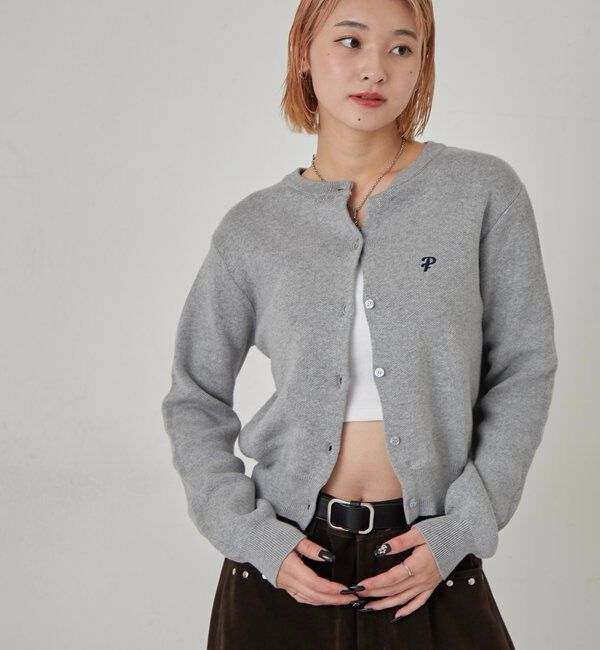  「ONE-POINT CREW CARDIGAN」|カーディガン|