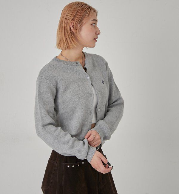  「ONE-POINT CREW CARDIGAN」|カーディガン|