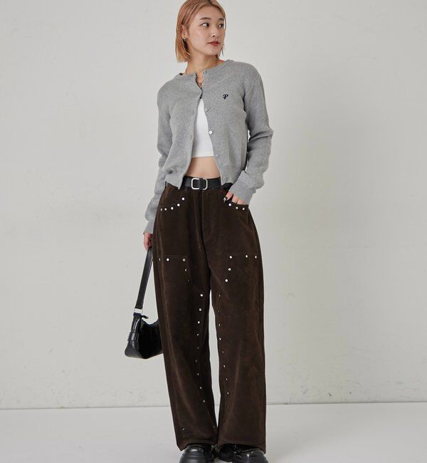  「ONE-POINT CREW CARDIGAN」|カーディガン|