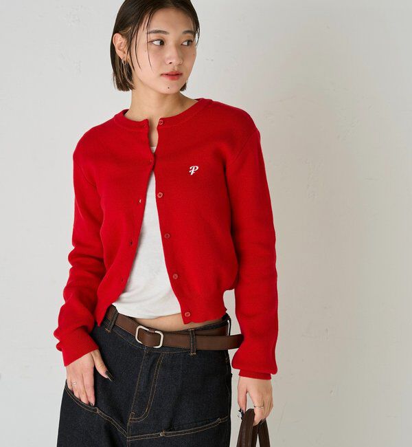  「ONE-POINT CREW CARDIGAN」|カーディガン|