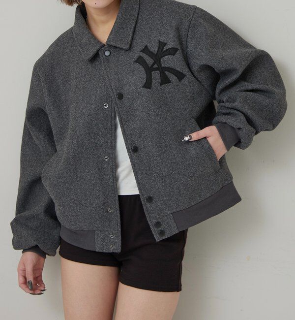  「【KOOKY'N】 VARSITY JACKET」|ブルゾン・スタジャン|グレー