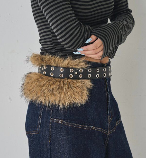  「ハトメファーベルト」|ベルト|ベージュ