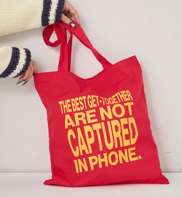  「【WEB限定】MESSAGE LOGO TOTE BAG」|トートバッグ|レッド