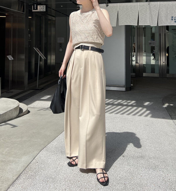  「【累計2万本突破！】【低身長・高身長サイズあり】2タックワイドパンツ」|チノ|