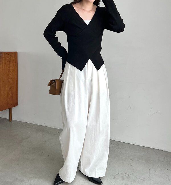  「【選べる4サイズ展開】2タックコットンパンツ」|チノ|