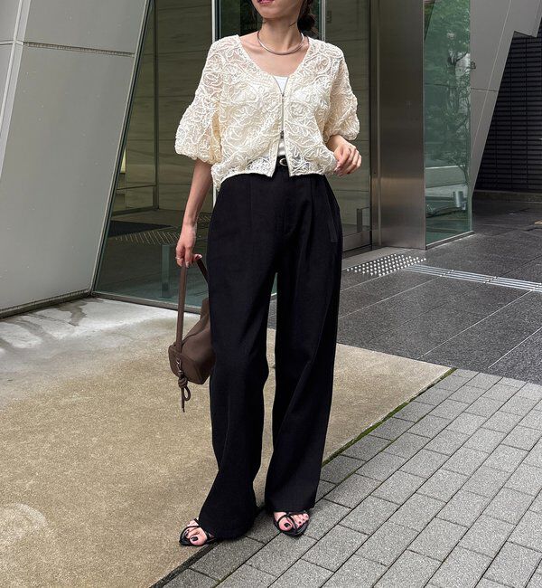  「【晩夏の羽織におすすめ】コードレースジップブルゾン」|ブルゾン・スタジャン|