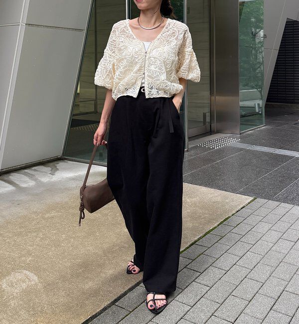  「【晩夏の羽織におすすめ】コードレースジップブルゾン」|ブルゾン・スタジャン|