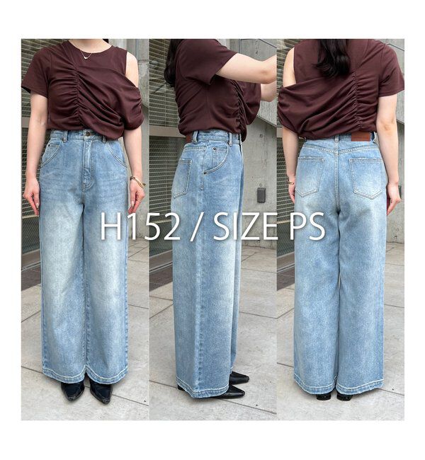  「【3サイズ展開】ストレートルーズデニム」|デニム|