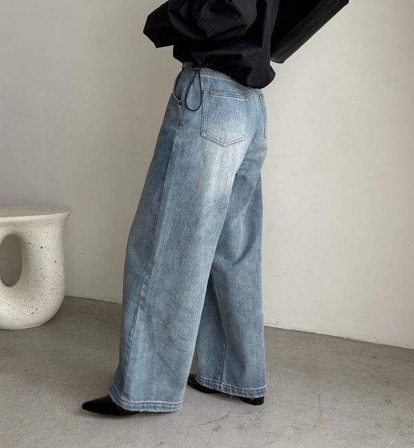  「【3サイズ展開】ストレートルーズデニム」|デニム|