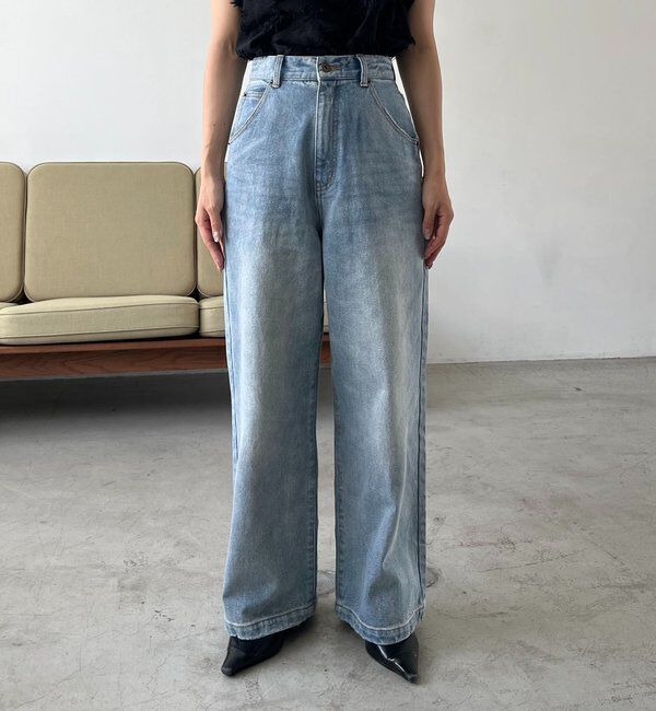  「【3サイズ展開】ストレートルーズデニム」|デニム|