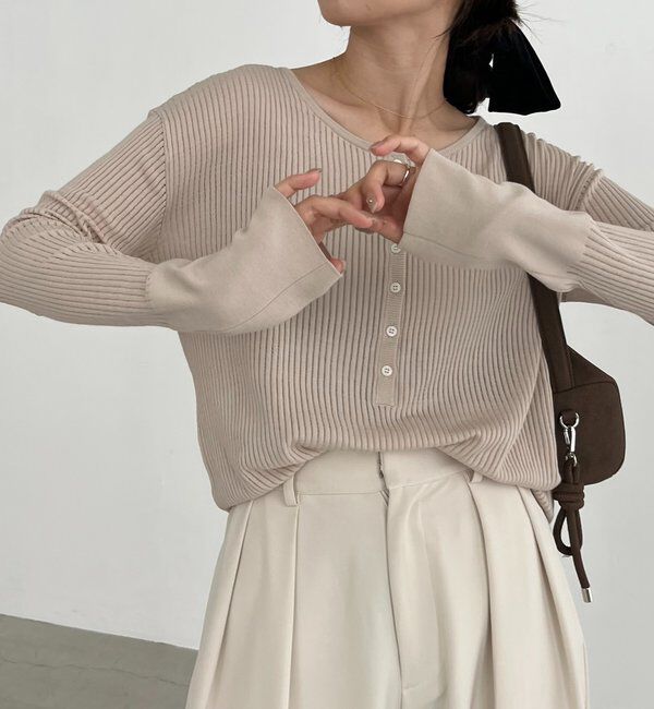  「〈C.L〉シアーヘンリーニット」|ニット・セーター|