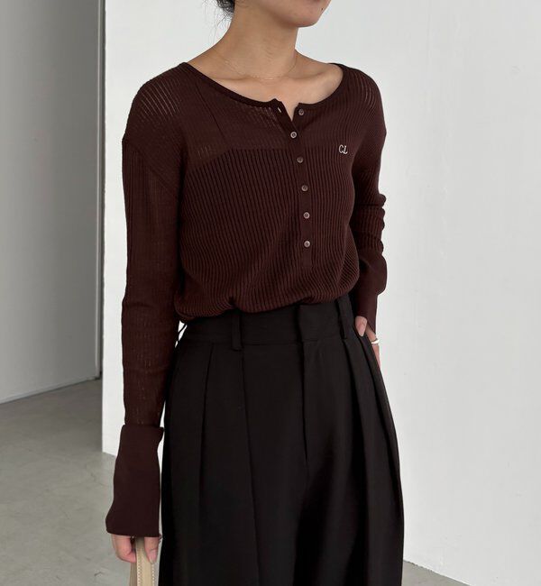  「〈C.L〉シアーヘンリーニット」|ニット・セーター|