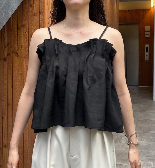  「【オールシーズン◎】タックフレアキャミ」|シャツ・ブラウス|