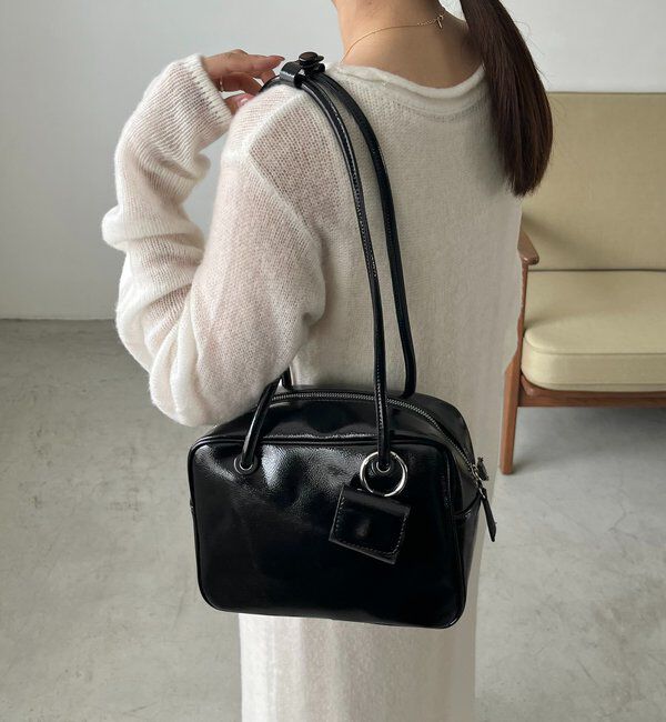  「エナメルスクエアボストンバッグ」|トートバッグ|