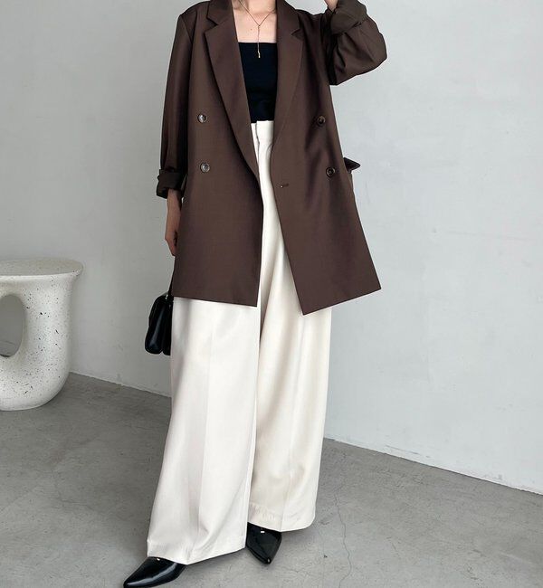  「【全骨格細見え◎】Wテーラージャケット」|テーラードジャケット|