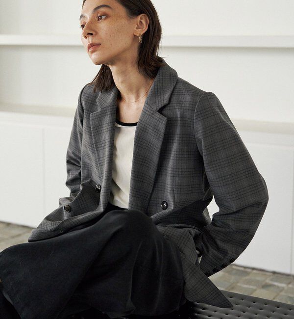  「【全骨格細見え◎】Wテーラージャケット」|テーラードジャケット|