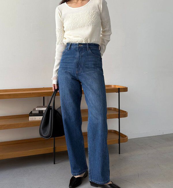  「【新色/人気アイテムがアップグレード】13ozハイウエストストレートデニム」|デニム|