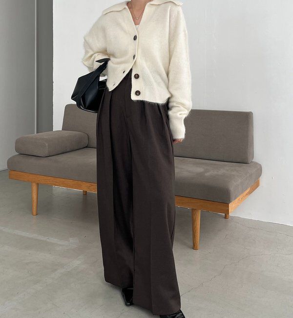  「【上質な着心地】WOOL100ミンクタッチカーディガン」|カーディガン|