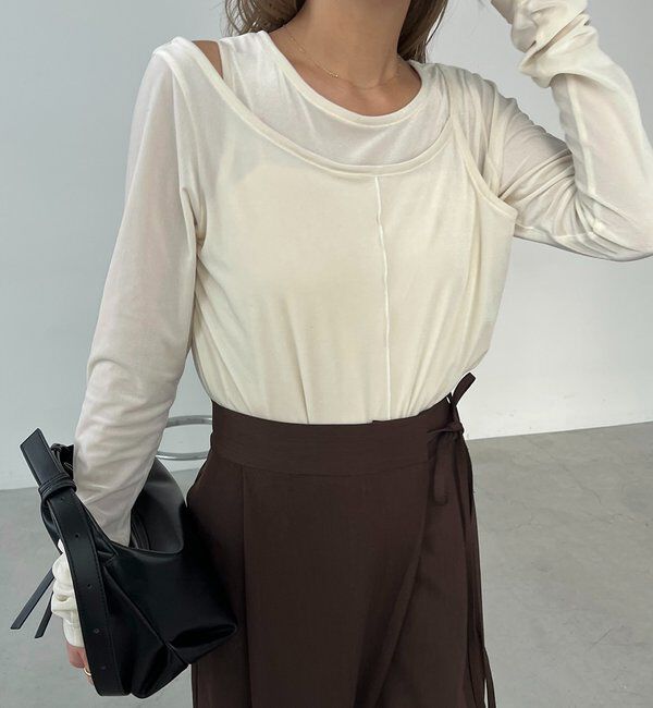  「レイヤードベロアTシャツ」|Tシャツ・カットソー|