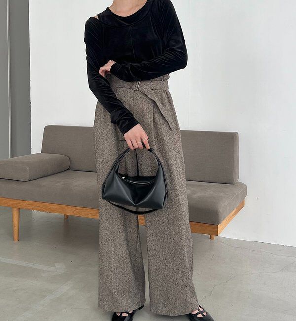  「レイヤードベロアTシャツ」|Tシャツ・カットソー|