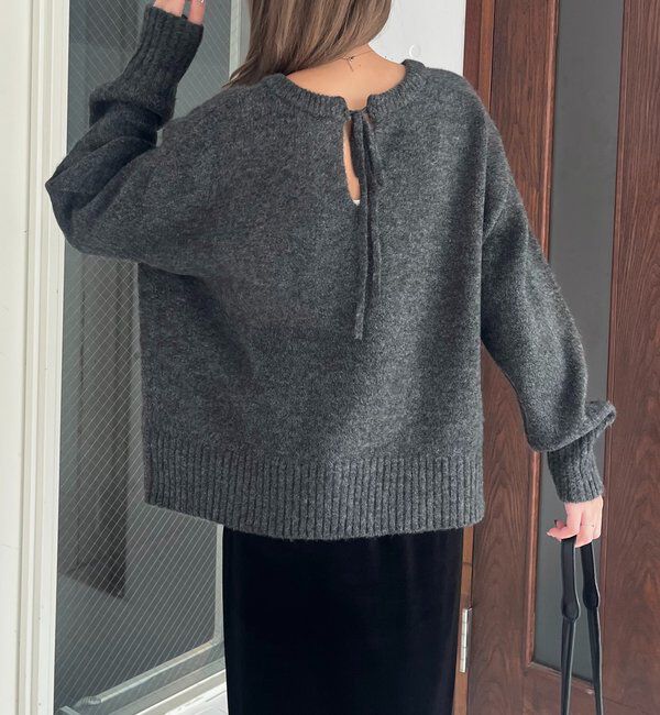  「【前後2WAY】もちふわ2WAYスキッパーニット」|ニット・セーター|