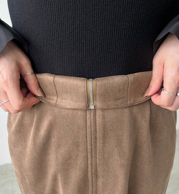  「スエードジップスカート」|スカート|