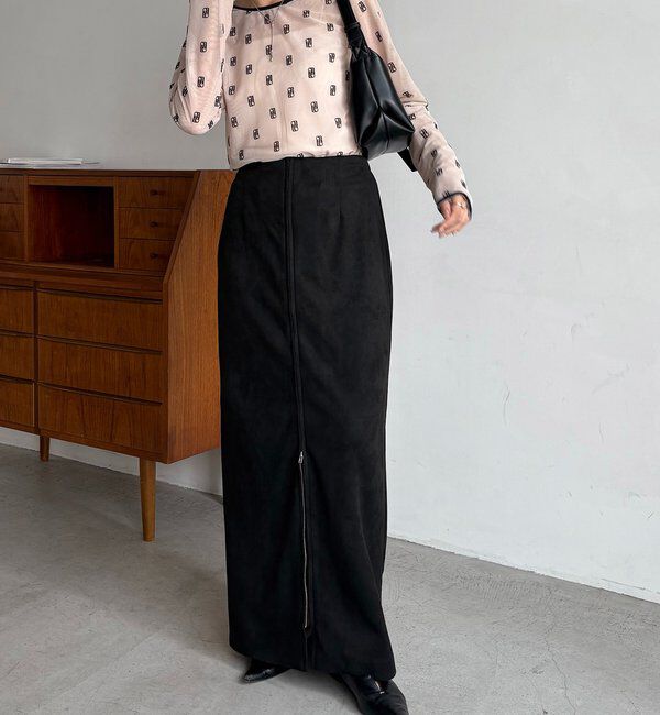  「スエードジップスカート」|スカート|