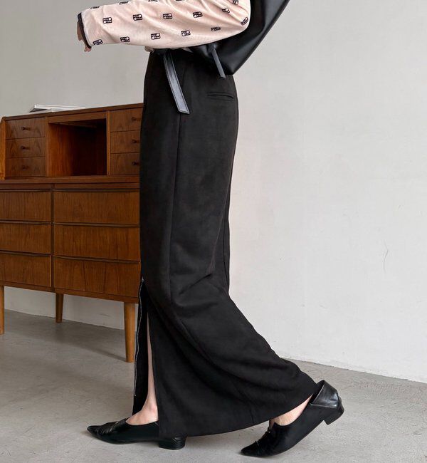  「スエードジップスカート」|スカート|