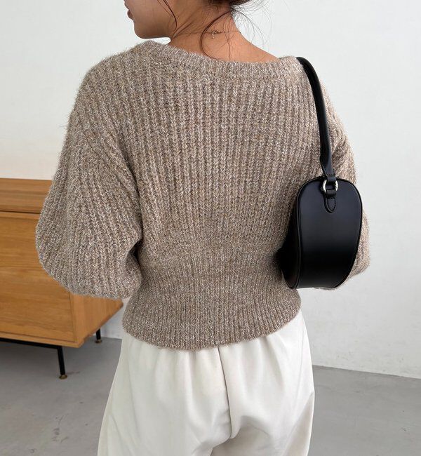  「裾ジップラメプルオーバー」|ニット・セーター|
