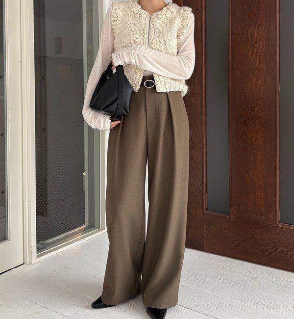  「【低身長サイズあり】アシメベルトSETパンツ」|チノ|