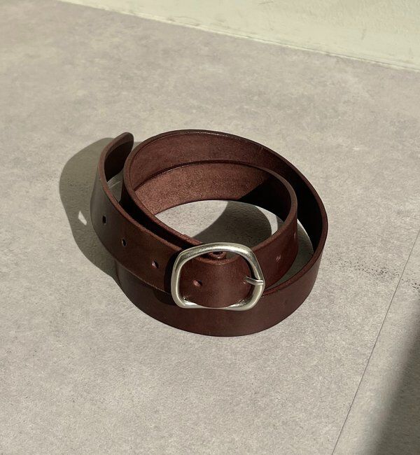  「ニュアンスバックルスリムベルト」|ベルト|ブラウン