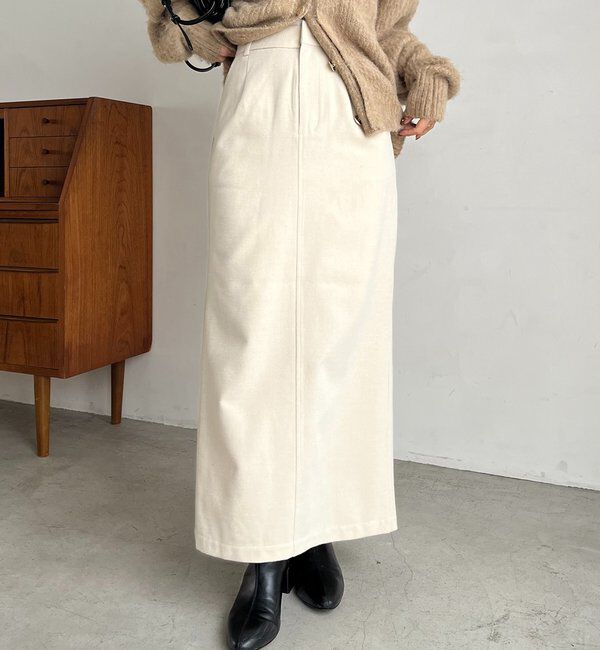  「ピーチタッチIラインスカート」|スカート|エクリュ