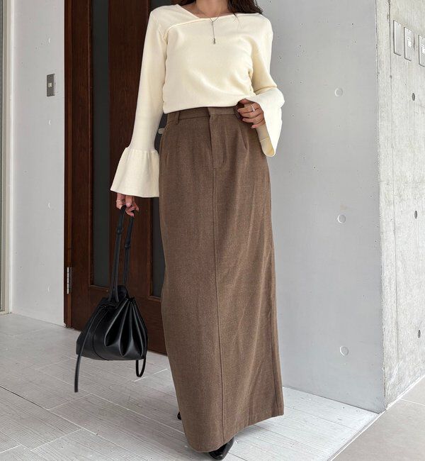  「ピーチタッチIラインスカート」|スカート|